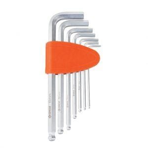 GROZ 7-Piece Ball-End L-Hex Key Set 36104 – Metric 2.5, 3, 4, 5, 6, 8 & 10mm