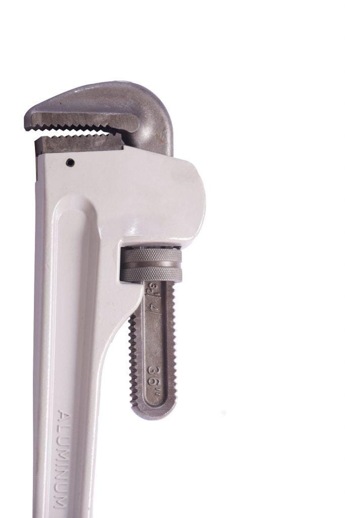 Adjust Manual Pipe Wrench Silver Alumunium  36"
