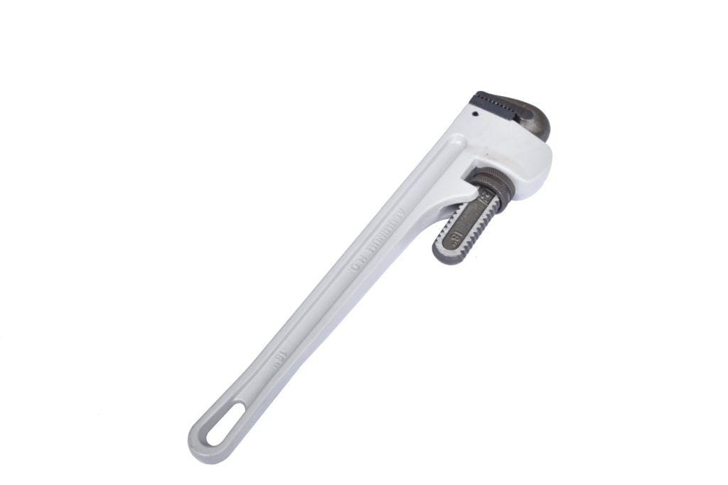 Adjust Manual Pipe Wrench Silver Alumunium  18"